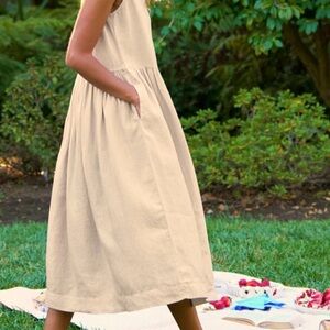 Frank & Eileen DAPHNE Pull over Linen Dress. Like New. Size M. Tagless.